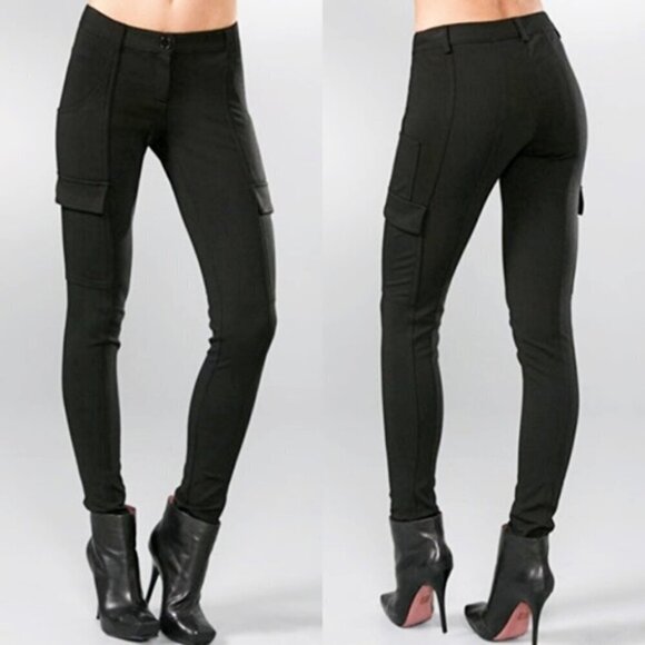 Theory Tobie Cotton W/ Eloquent Stretch Skinny Cargo Pants - Picture 1 of 7